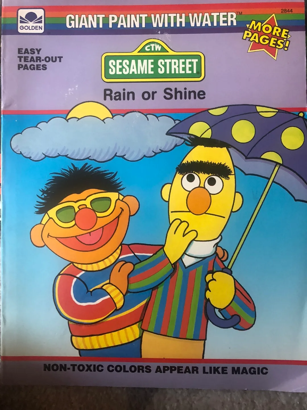1990 Sesame Street Giant Paint With Water Book thumbnail