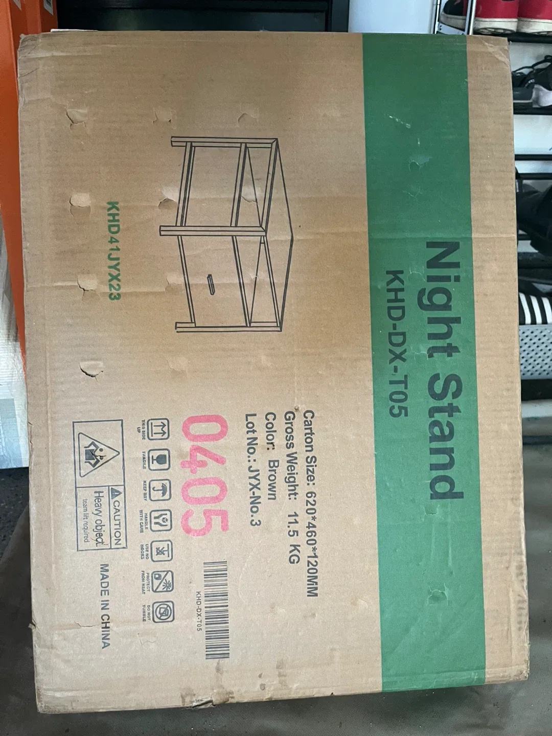 Unopened Night Stand with Drawer - Brown image indicator(5)