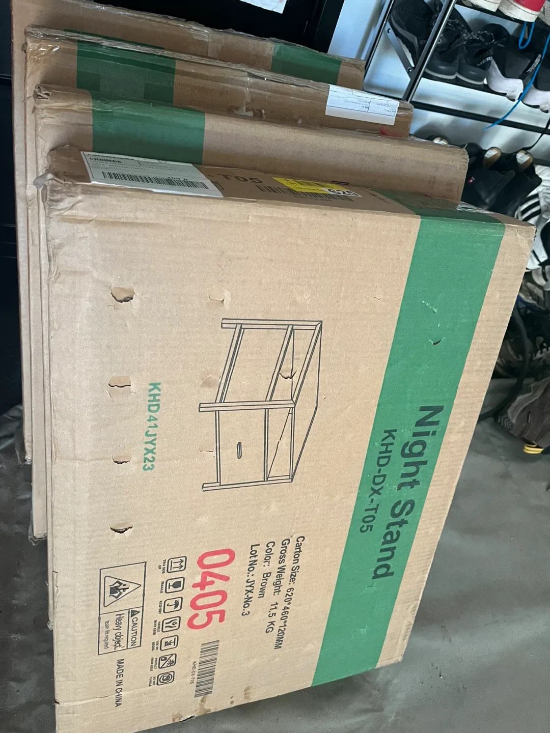 Unopened Night Stand with Drawer - Brown image indicator(6)