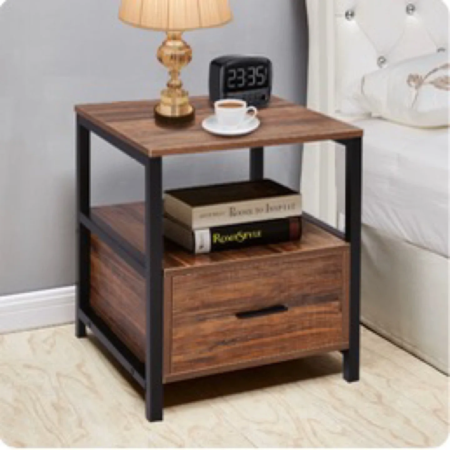 Unopened Night Stand with Drawer - Brown image indicator(3)