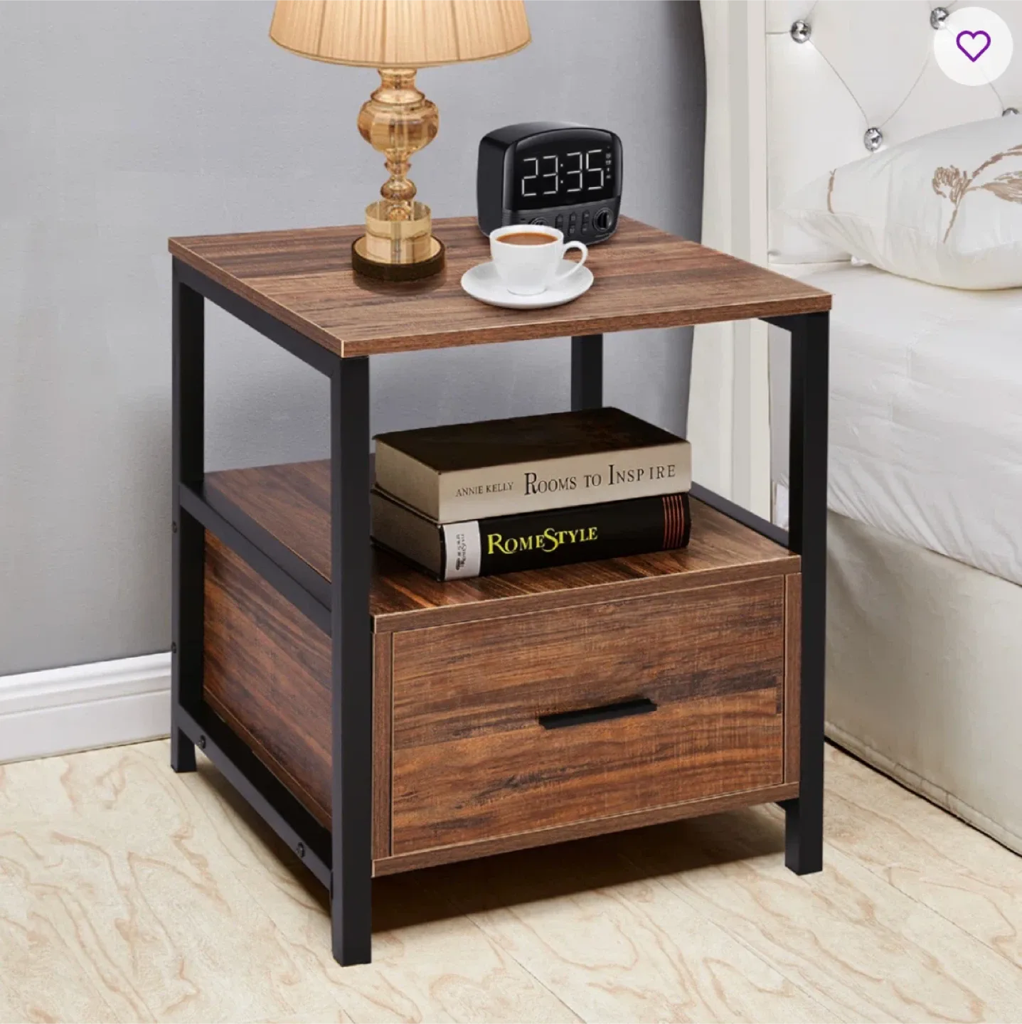 Unopened Night Stand with Drawer - Brown