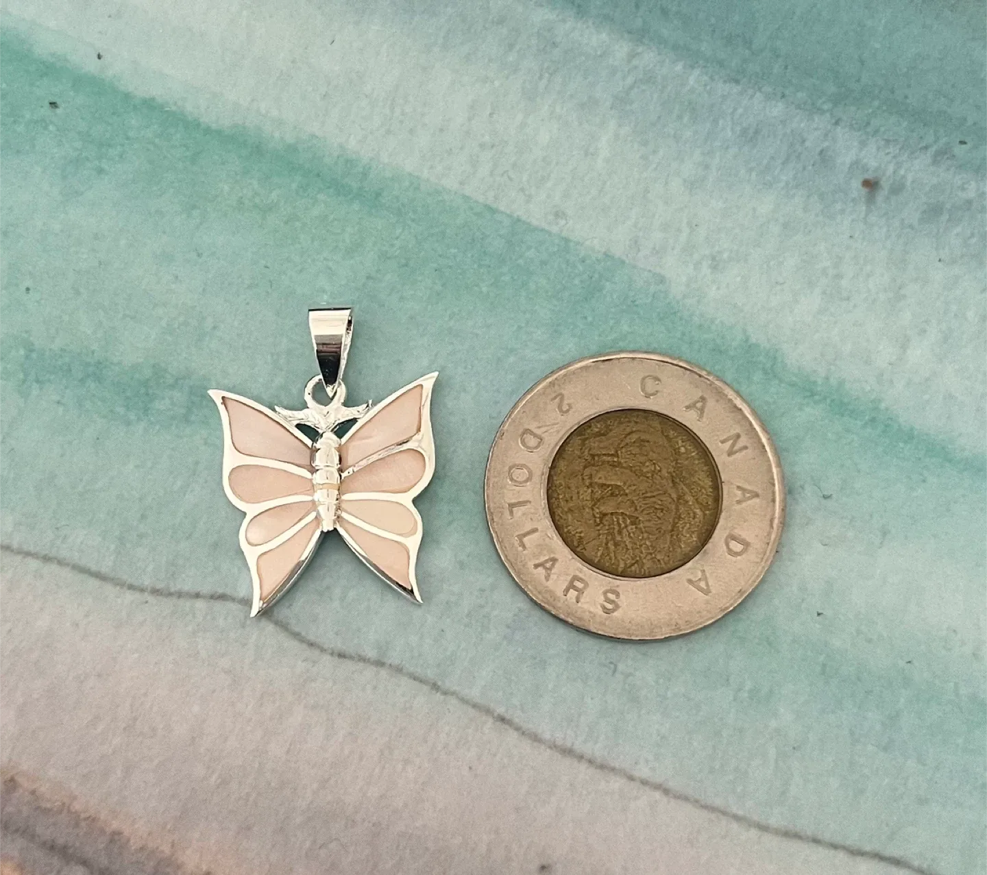 Silver butterfly pendant (stamped 925) image indicator(2)