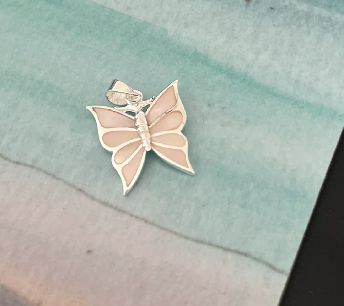 Silver butterfly pendant (stamped 925) image indicator(3)