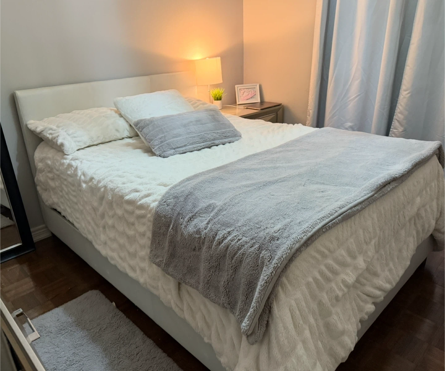Full/Double White Bed Frame