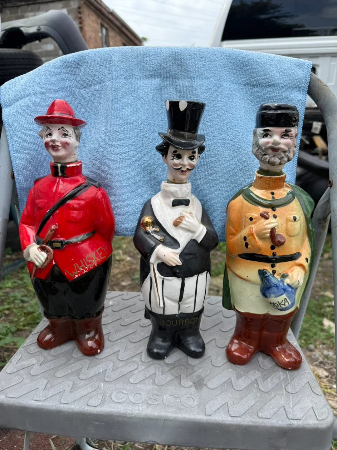 Vintage Whiskey Bourbon Vodka Decanter Set thumbnail