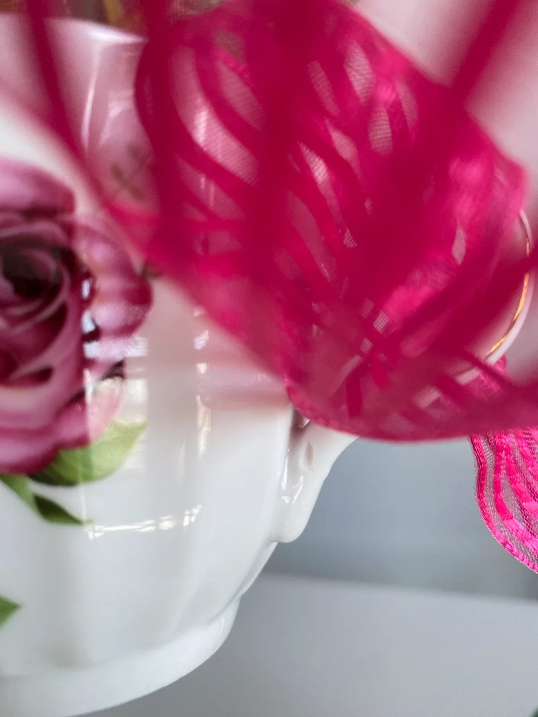 Cute Vintage Teacup Bouquets With Bows - Set of 2 image indicator(6)