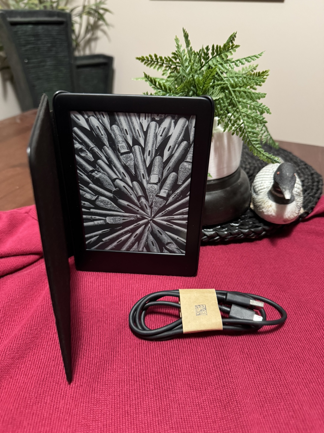 Amazon Kindle eReader , cover &charging cord - photo 2