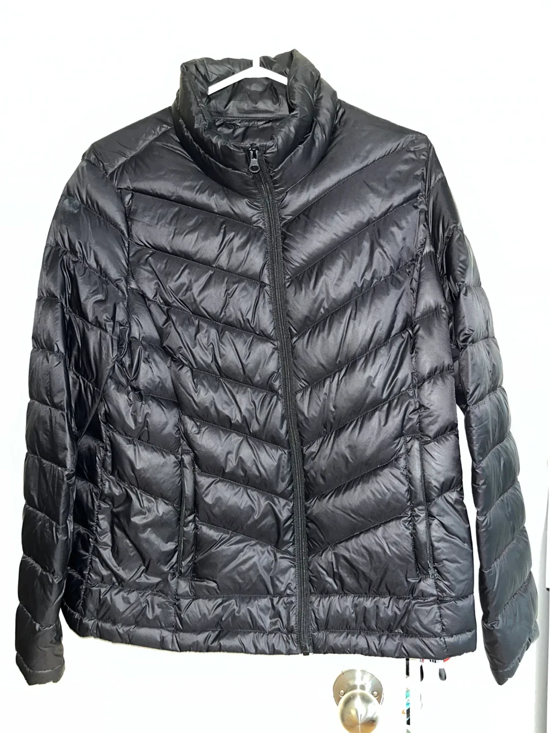 Sears Black Puffer Jacket - Size L (12-14) thumbnail