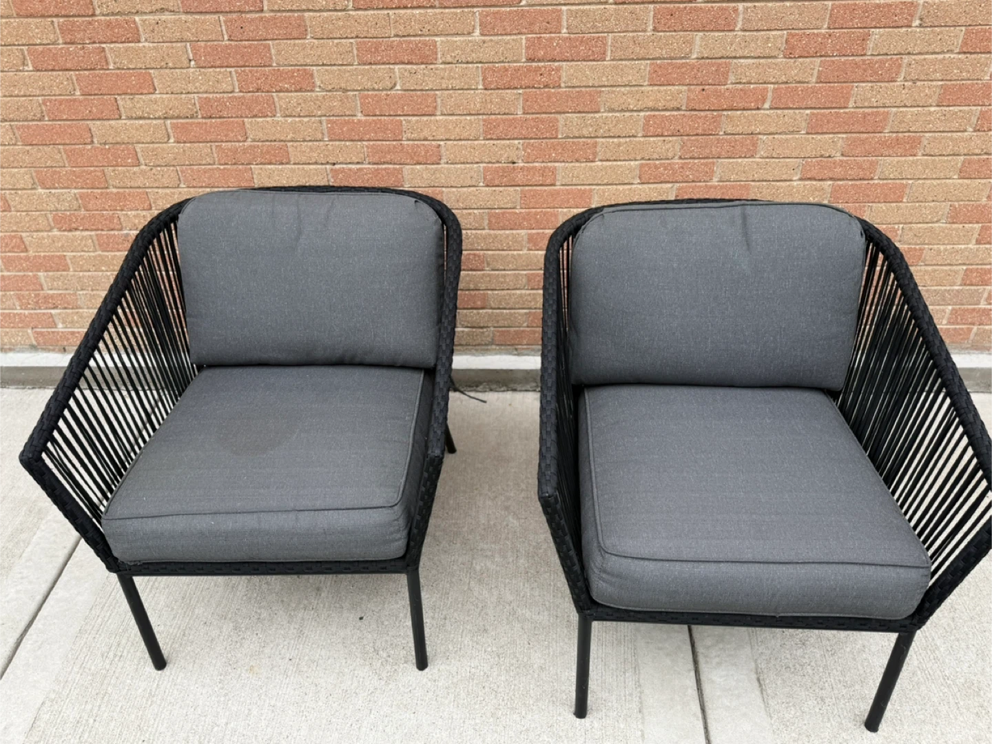 Outdoor Patio Chairs - Set of 2 - Gray - photo 4