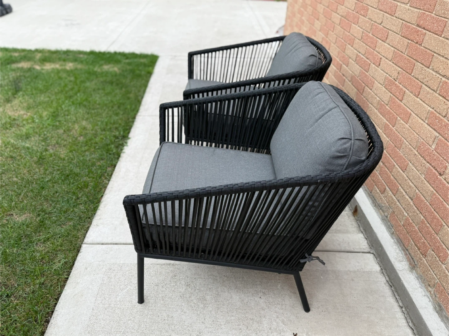 Outdoor Patio Chairs - Set of 2 - Gray - photo 5