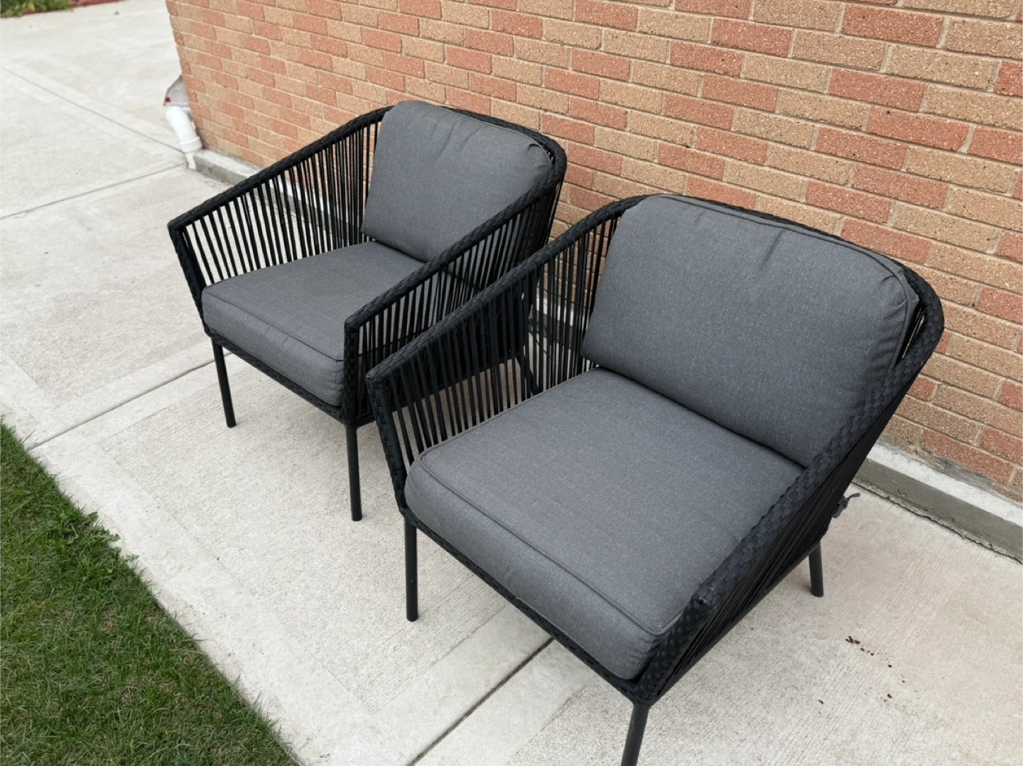Outdoor Patio Chairs - Set of 2 - Gray - photo 3