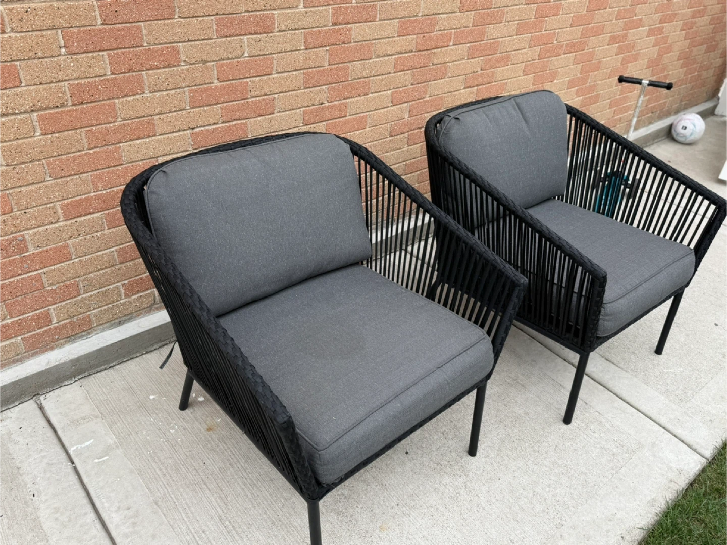 Outdoor Patio Chairs - Set of 2 - Gray - photo 2
