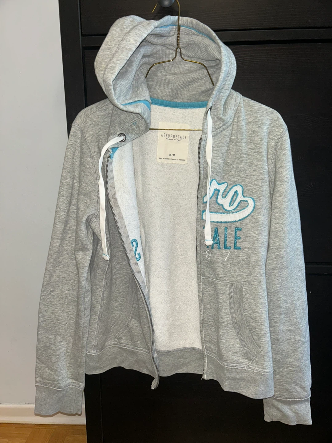 Aeropostale Grey Zip-Up Hoodie - Size M/M - photo 2