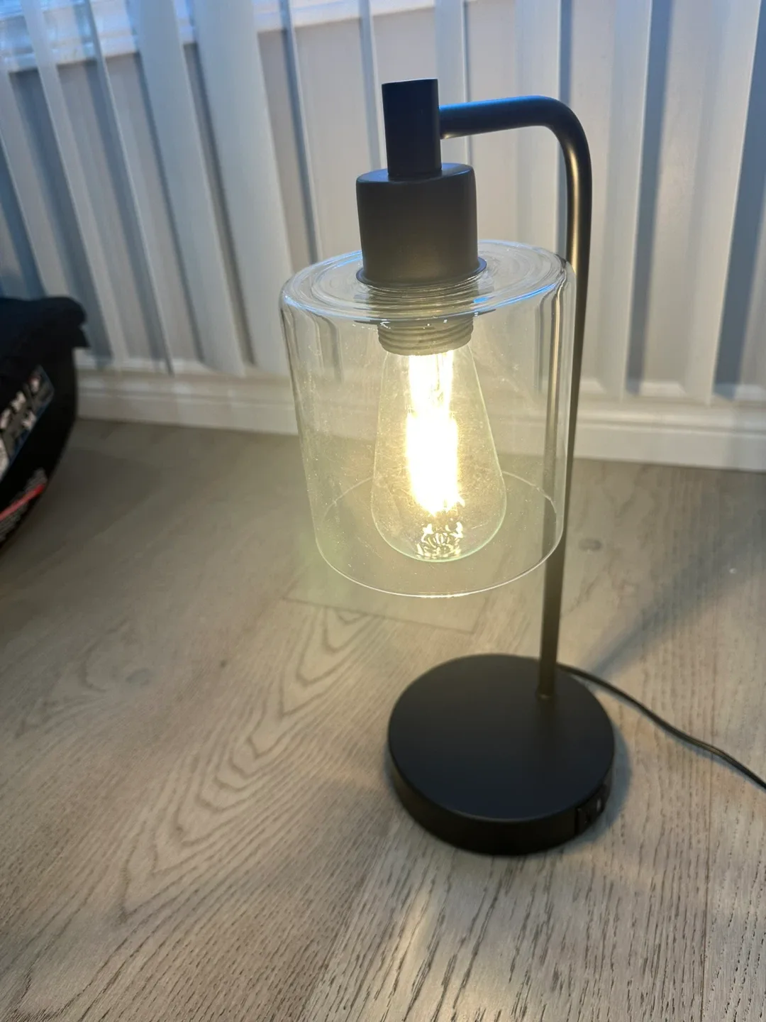 Black Table Lamp with Glass Shade image indicator(2)