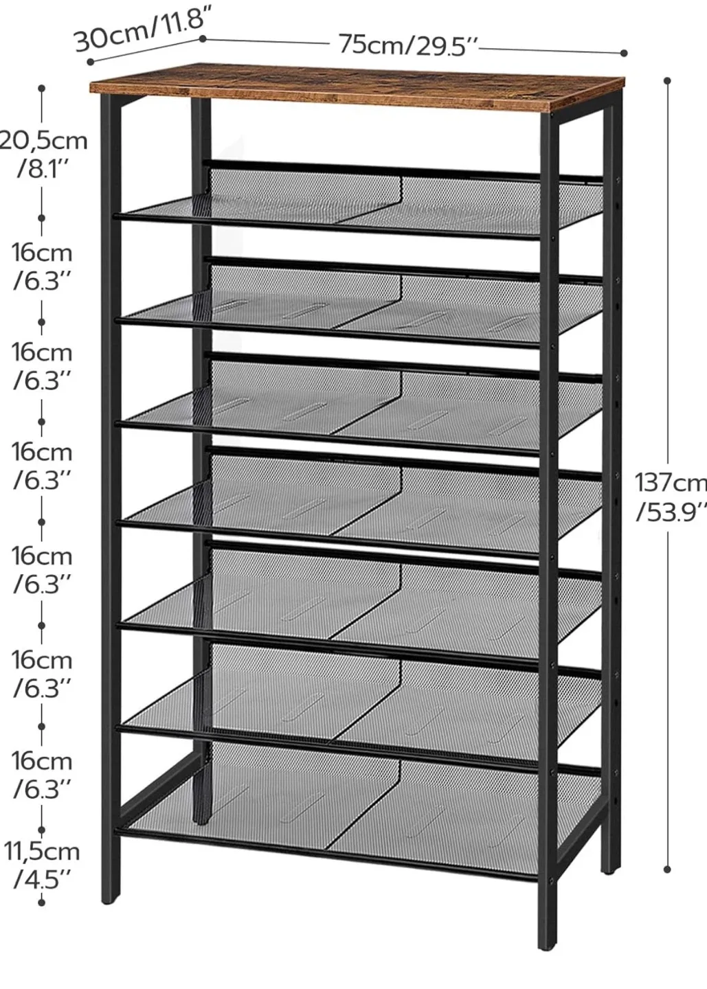 8-Tier Shoe Rack - Like New Condition! image indicator(3)