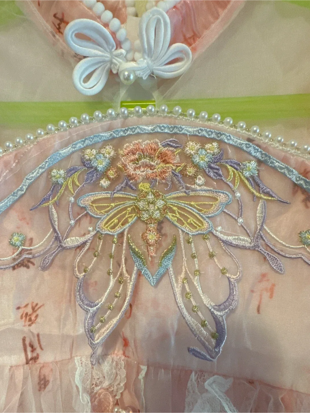 Pink Lolita Dress with Floral Embroidery Toddler 6-7T image indicator(2)