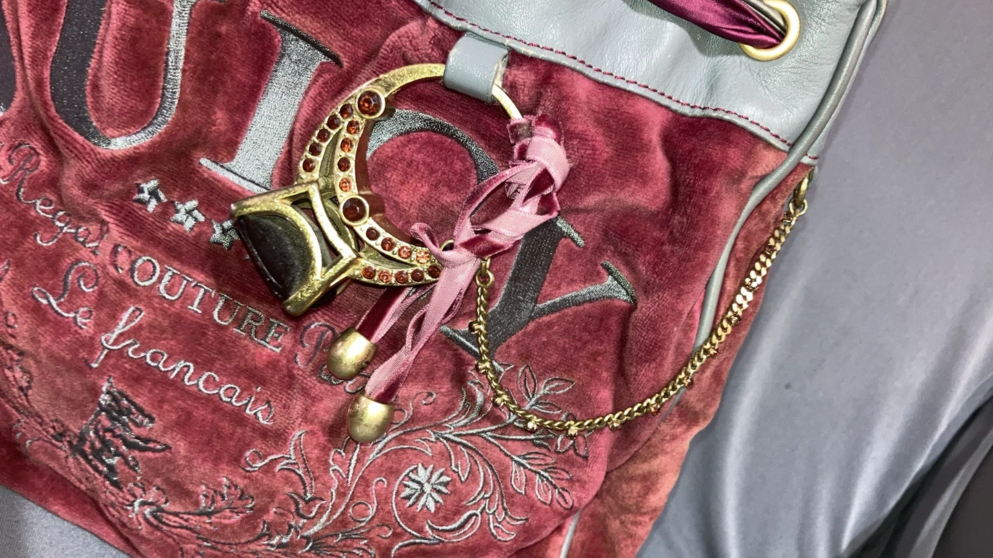 Juicy Couture Signature Y2K Velour Bucket Bag - photo 5