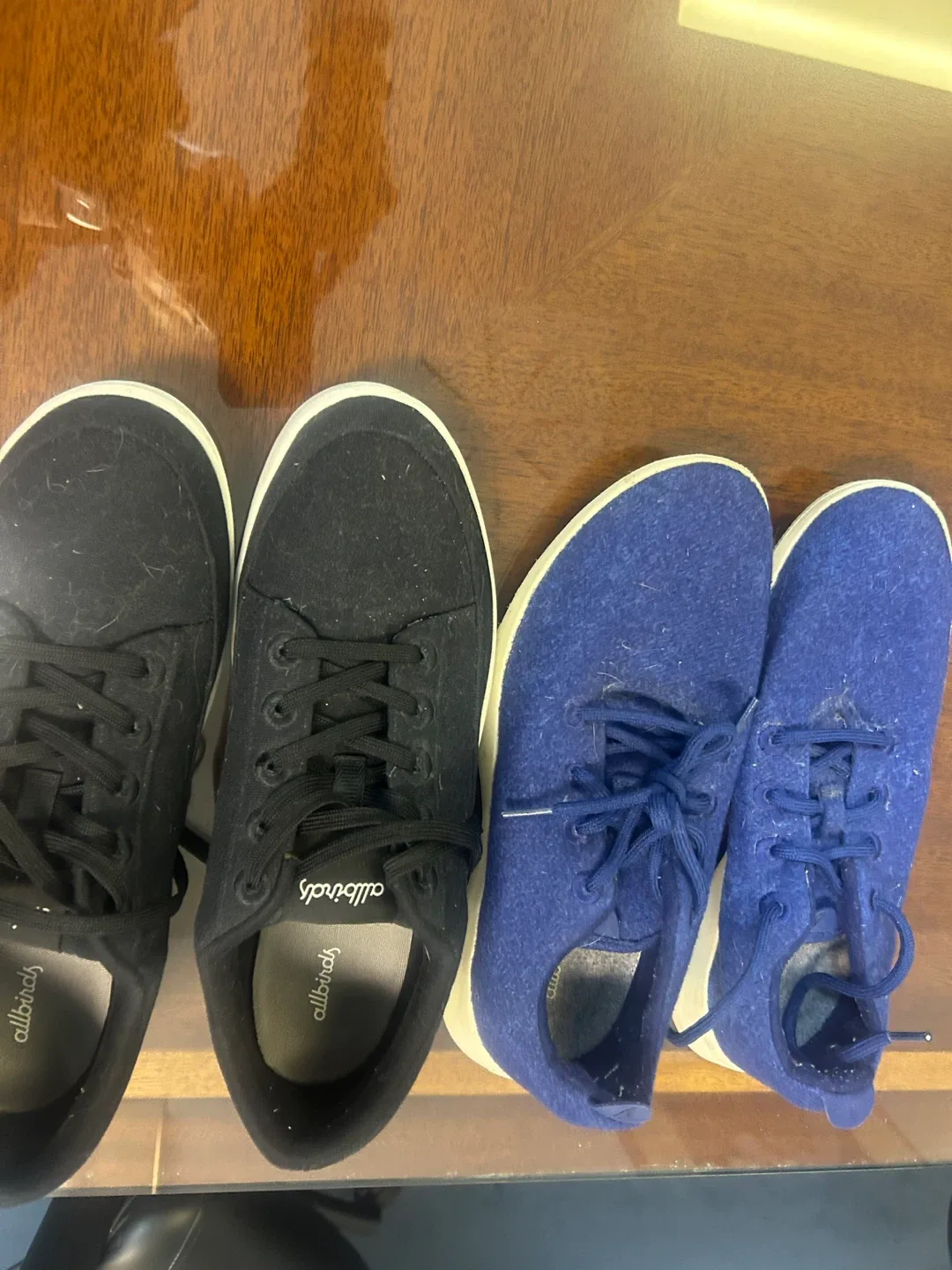 Allbirds Wool Runners - Black & Blue thumbnail
