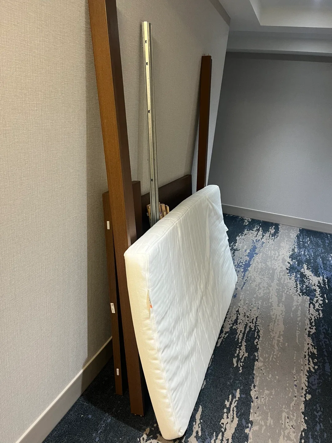 New IKEA Malm  single Bed  with Mattress Frame - Brown image indicator(7)