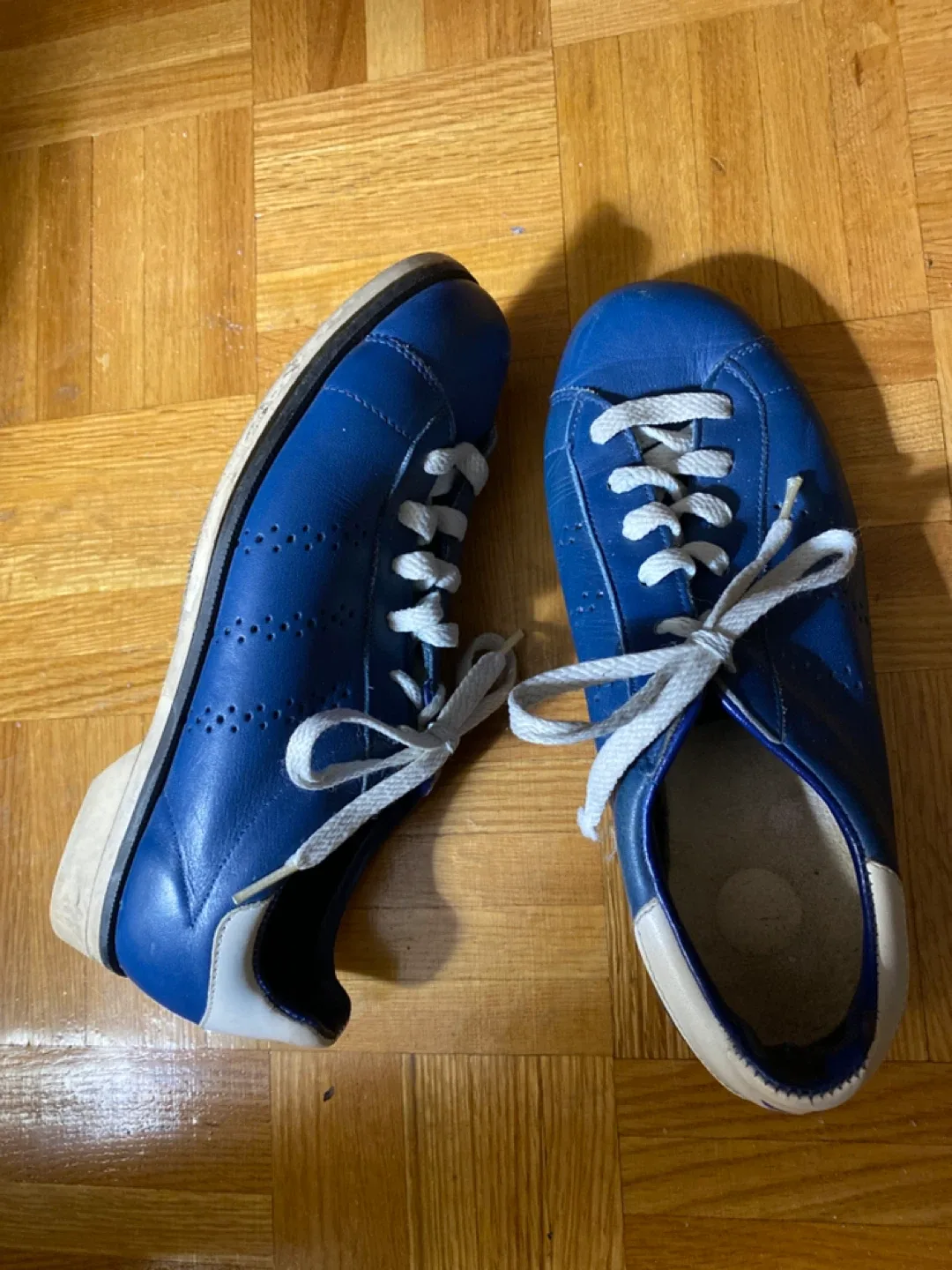 Adidas Blue Leather Sneakers thumbnail