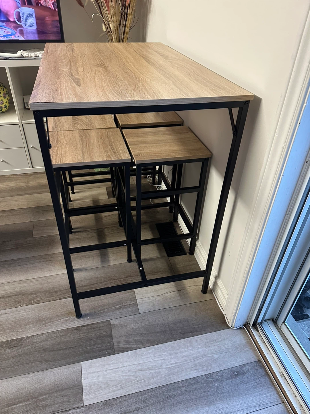 Bar Height Dining Table with 4 Stools - photo 2