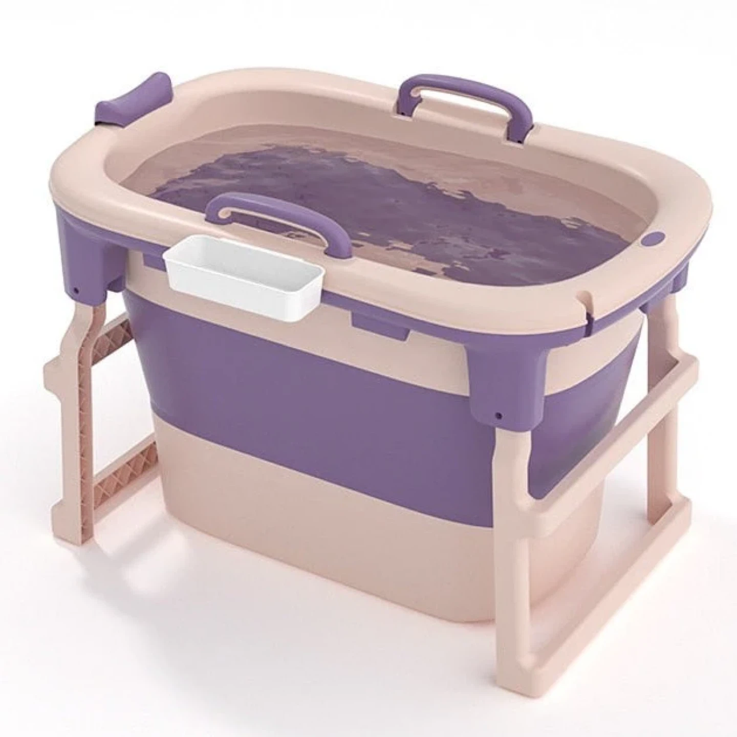 Foldable Bathtub - Purple and Beige - photo 2