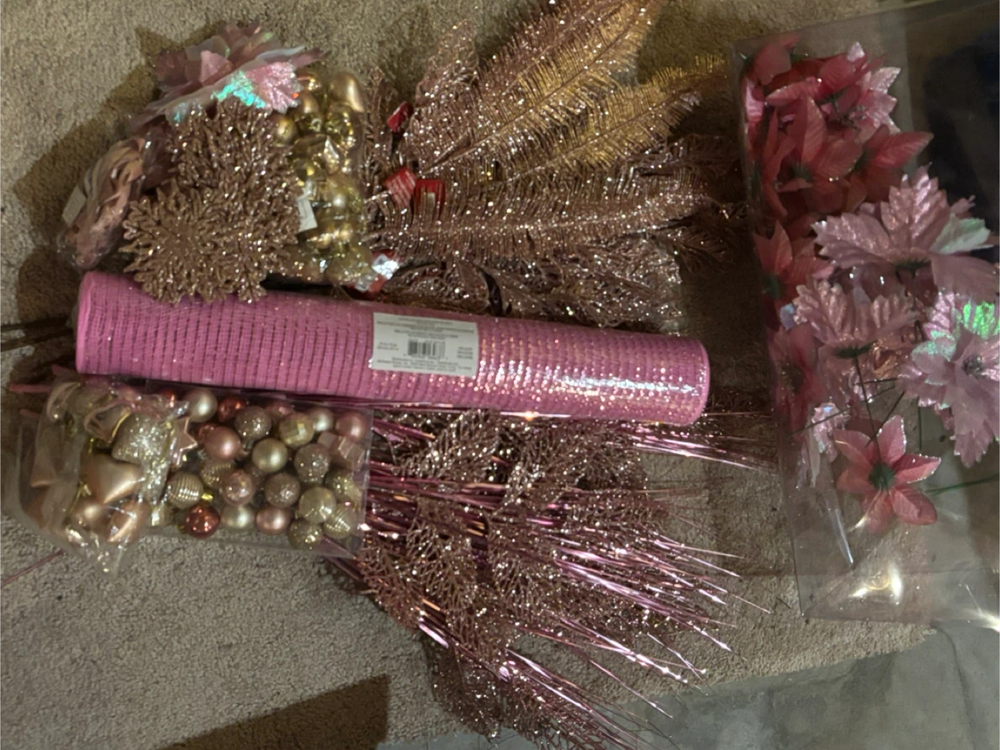 Christmas Decor Lot - Rose Gold Theme