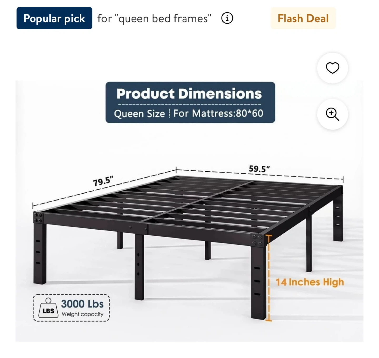 Queen Size Metal Bed Frame & Mattress - photo 3