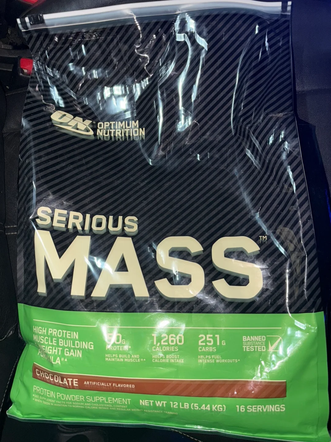 Optimum Nutrition Serious Mass - Chocolate, 12 lb