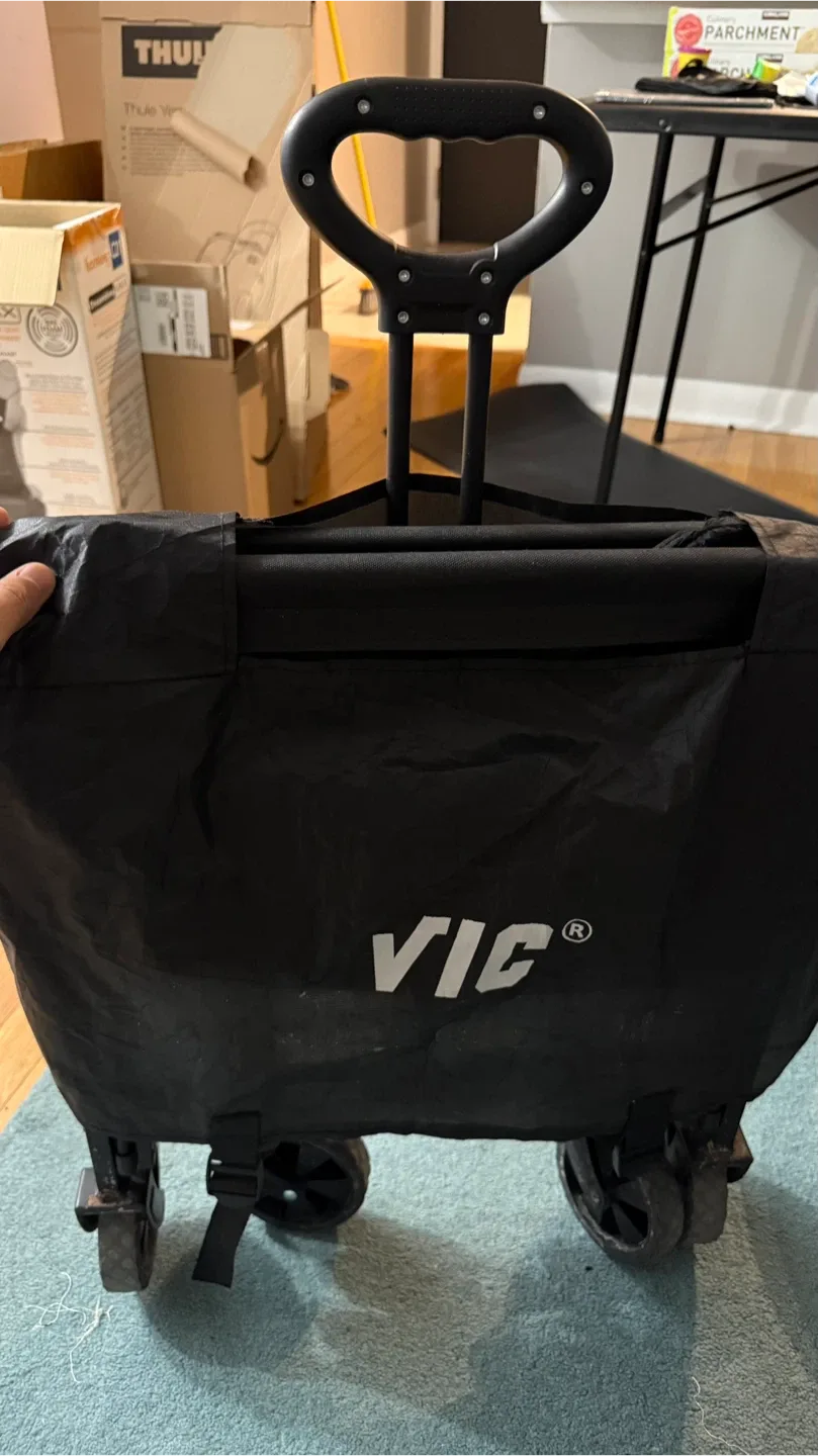 VIC Folding Shopping Cart - Black thumbnail