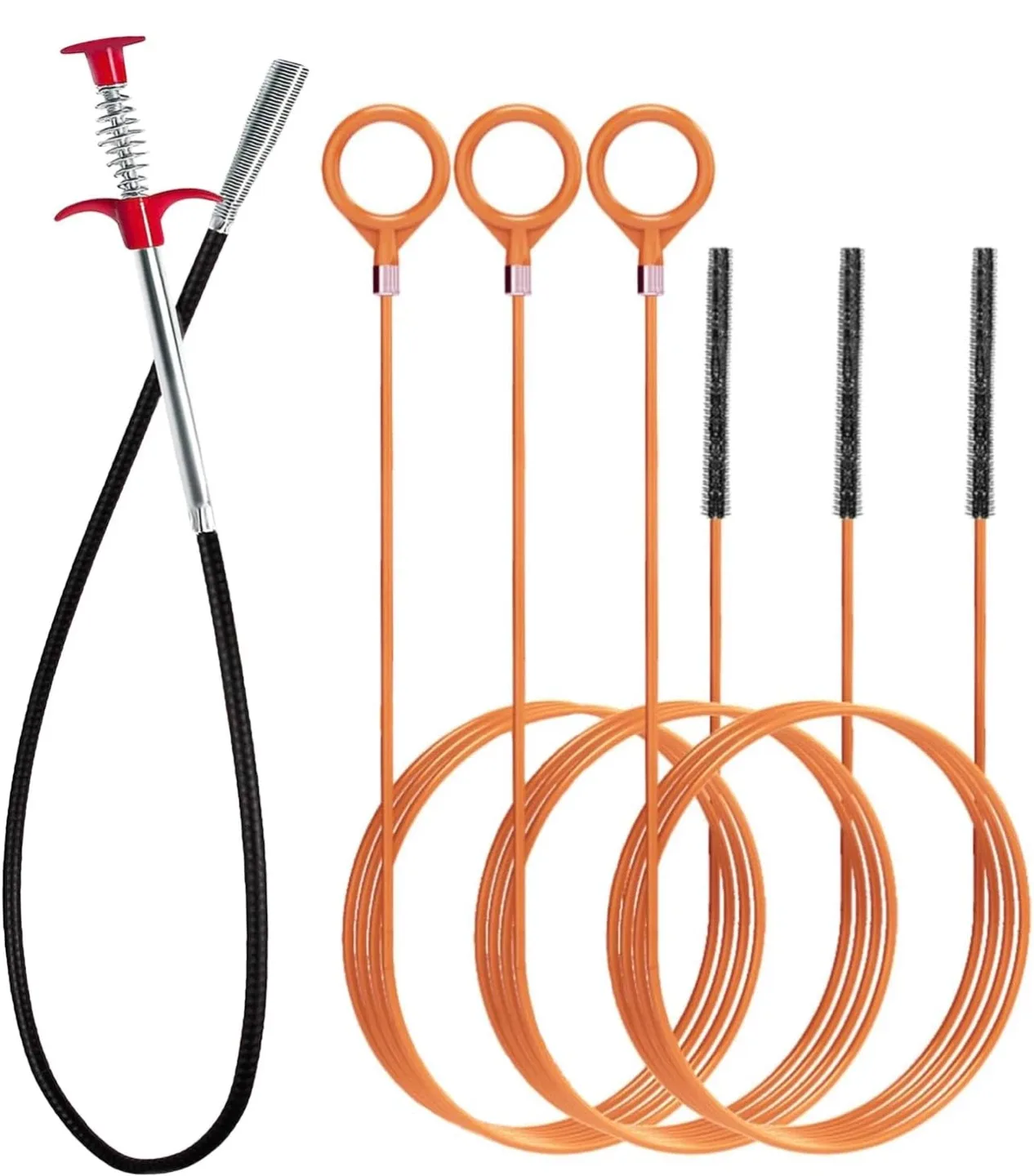 Drain Snake Hair Clog Remover Tool (4-Pack) thumbnail