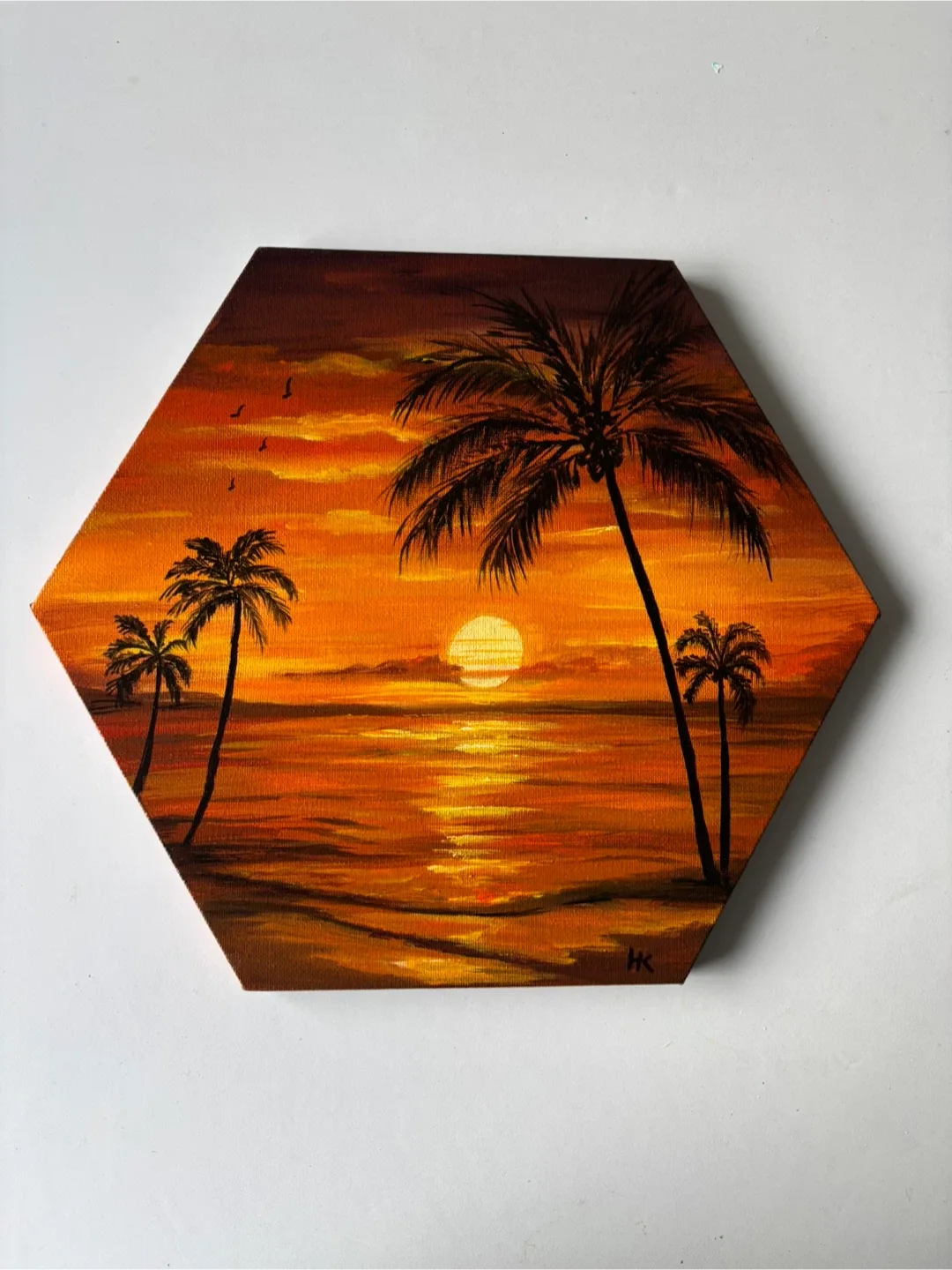 Original Sunset Acrylic Painting thumbnail