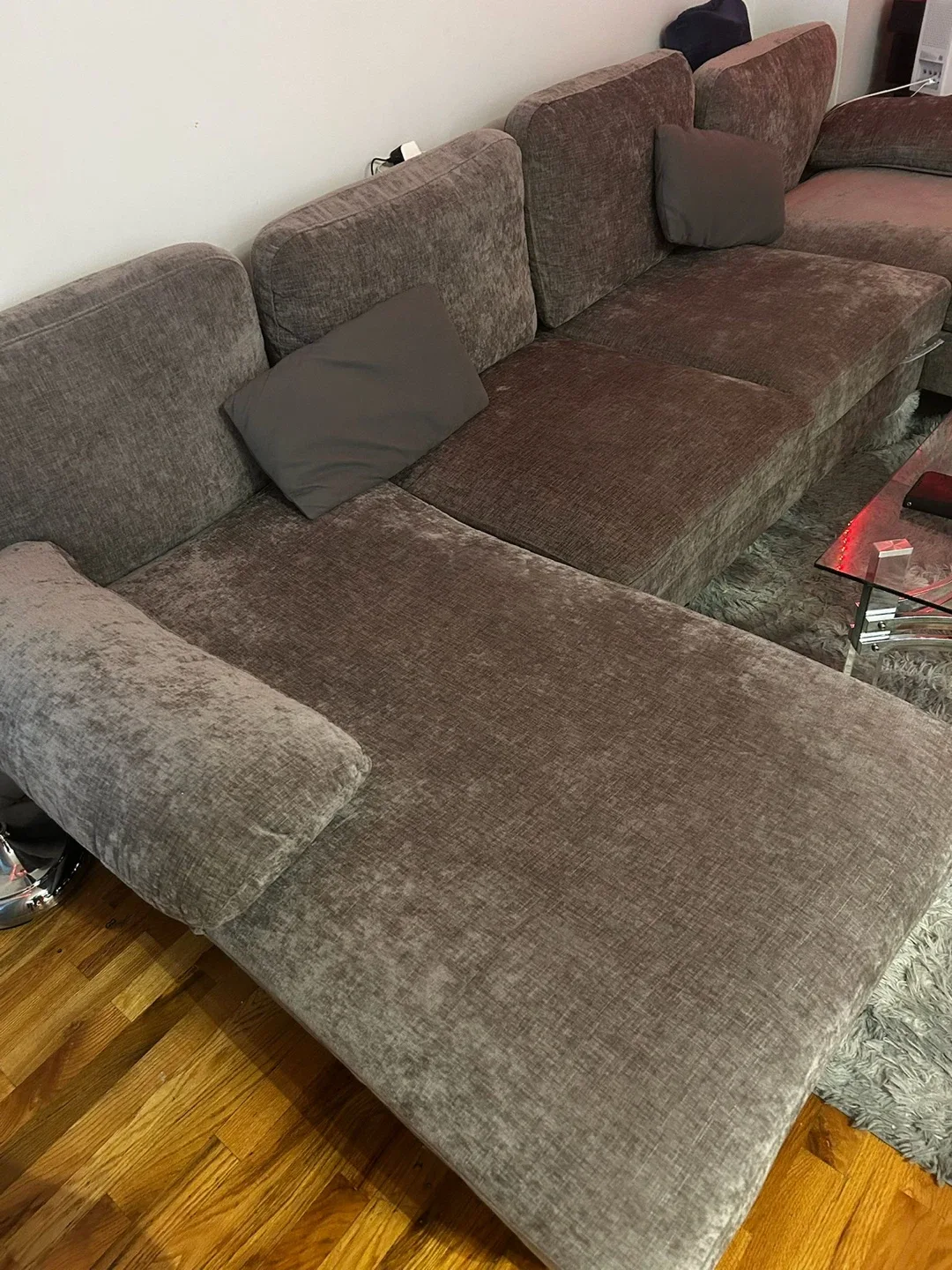 Large Sectional Sofa - gray- Brown image indicator(5)
