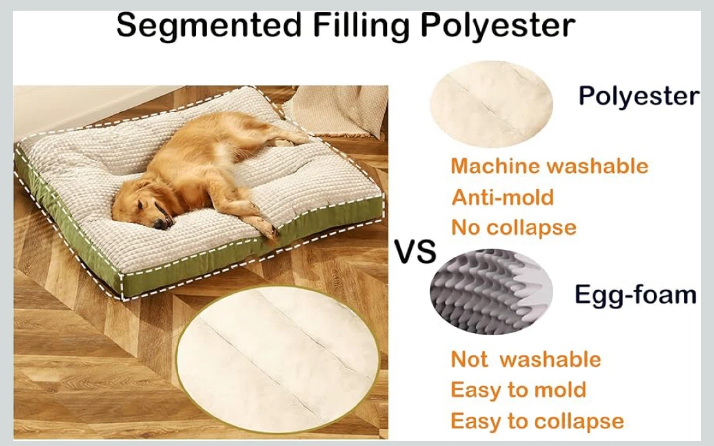 MUMUGOODS Dog Bed - Soft & Comfortable - photo 4