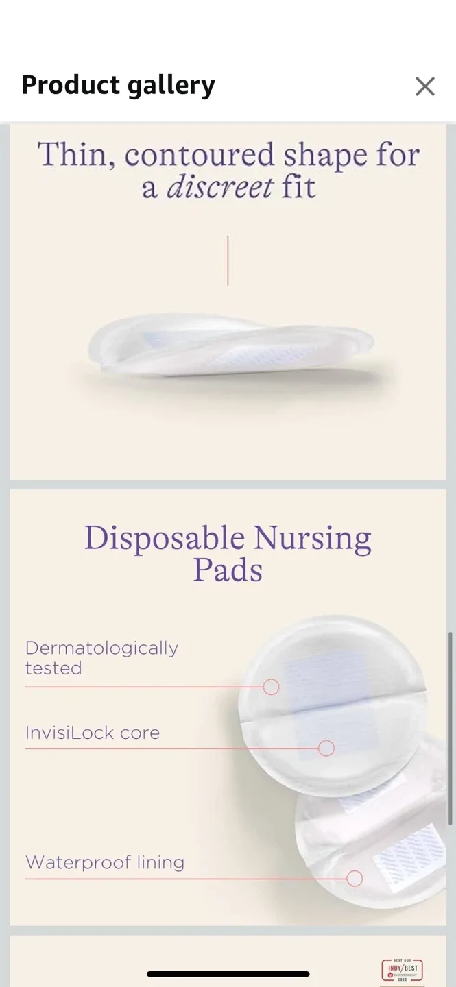 Lansinoh Stay Dry Nursing Pads - 60 Count image indicator(3)