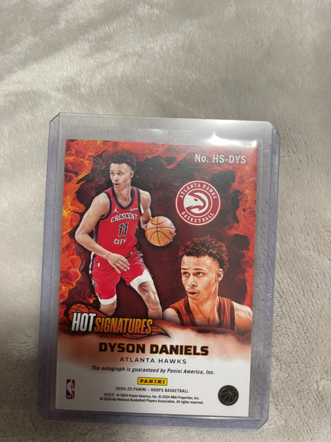 Dyson Daniels Panini Hoops Basketball Card - Hot Signatures thumbnail