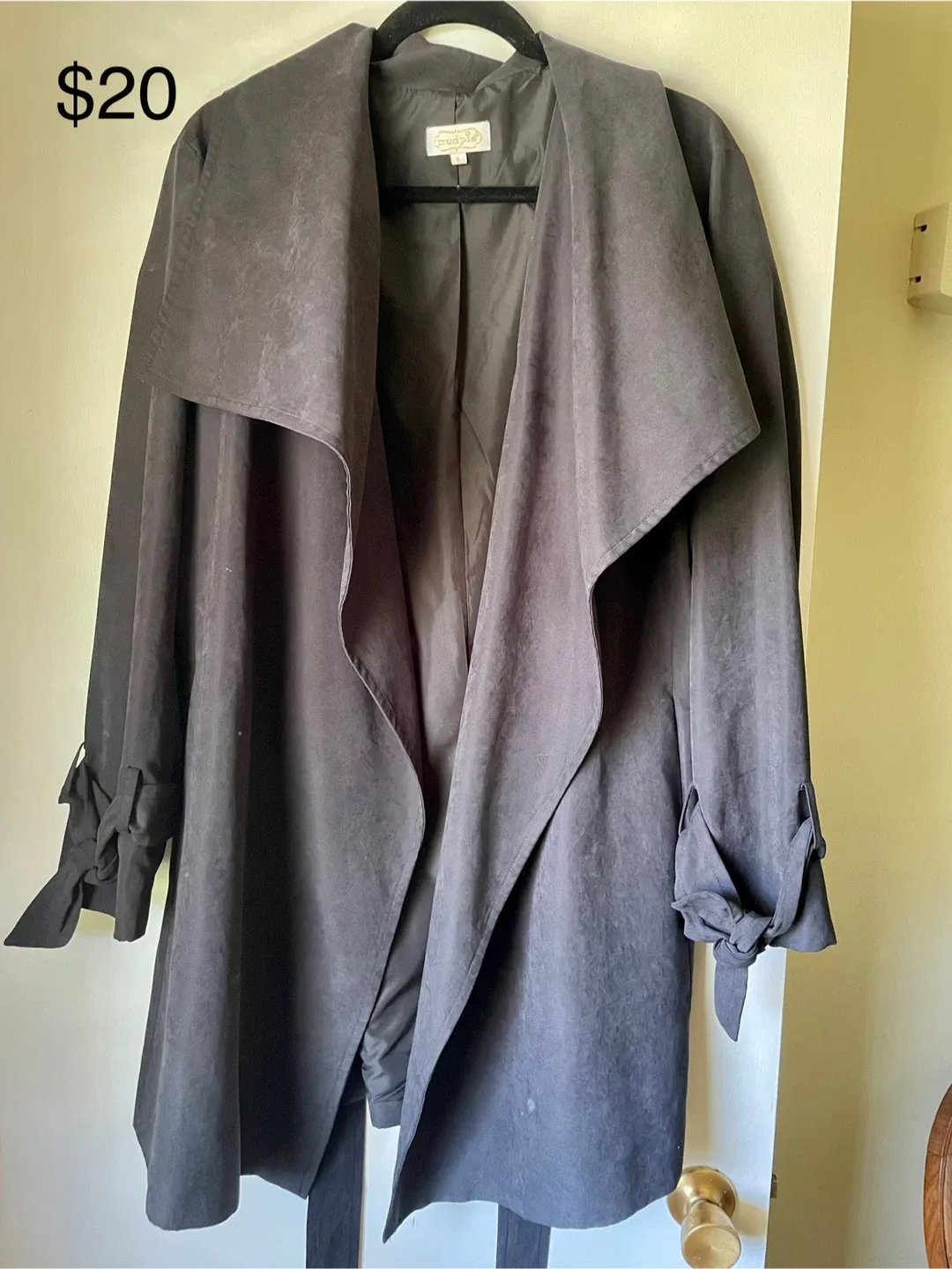 TruDiva Black Duster Coat - Size L thumbnail