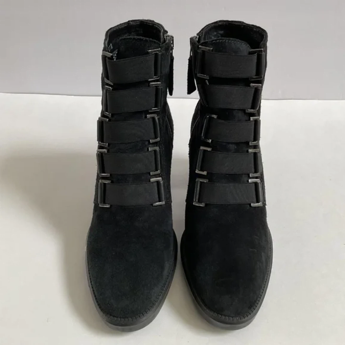 Aquatalia Black Suede Ankle Boots Size 7.5