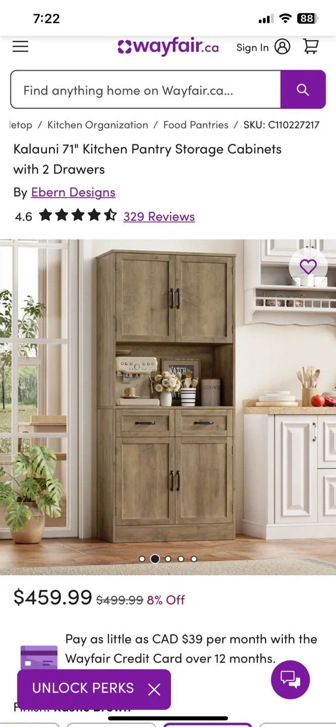 Ebern Designs Kalauni 71" Kitchen Pantry image indicator(2)