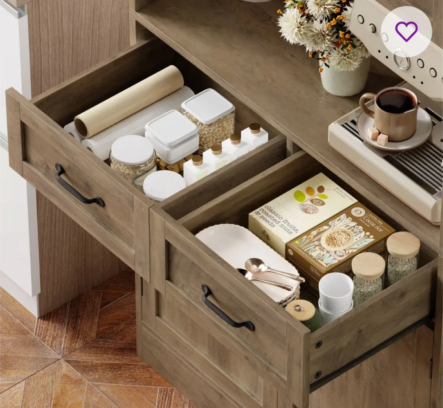 Ebern Designs Kalauni 71" Kitchen Pantry image indicator(3)