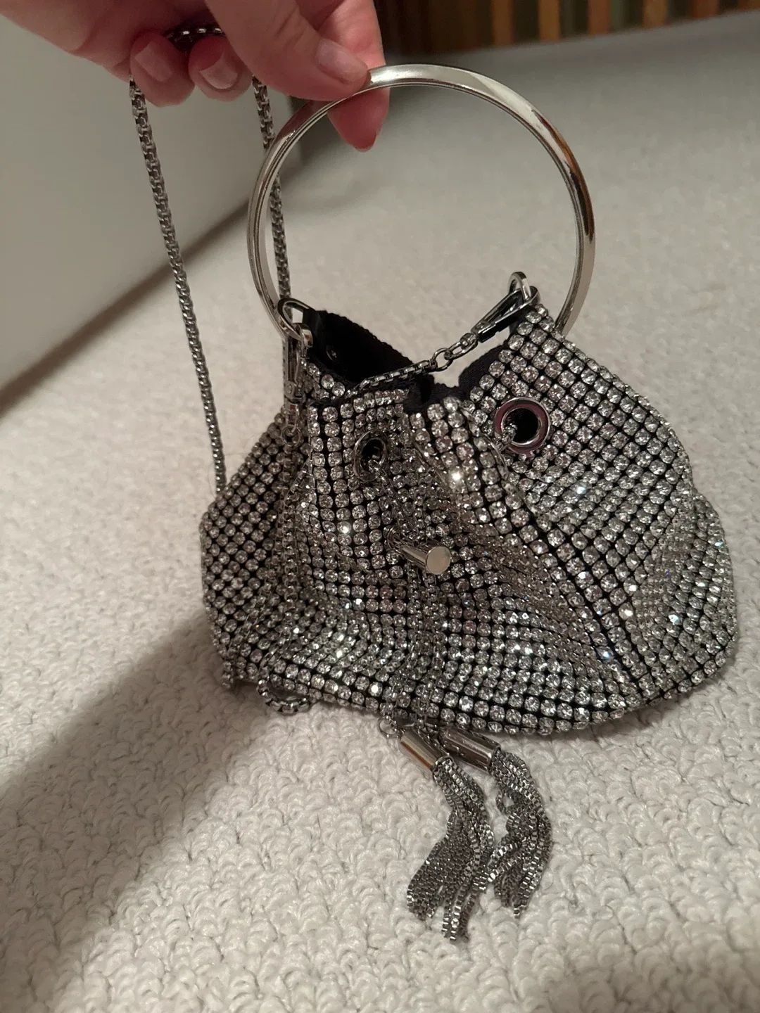 Ever New brand Rhinestone Bucket Bag with Ring Handle thumbnail