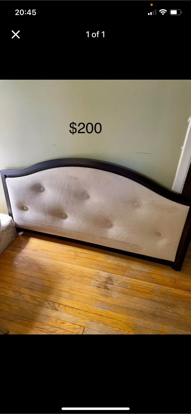 Upholstered Headboard - Cream thumbnail