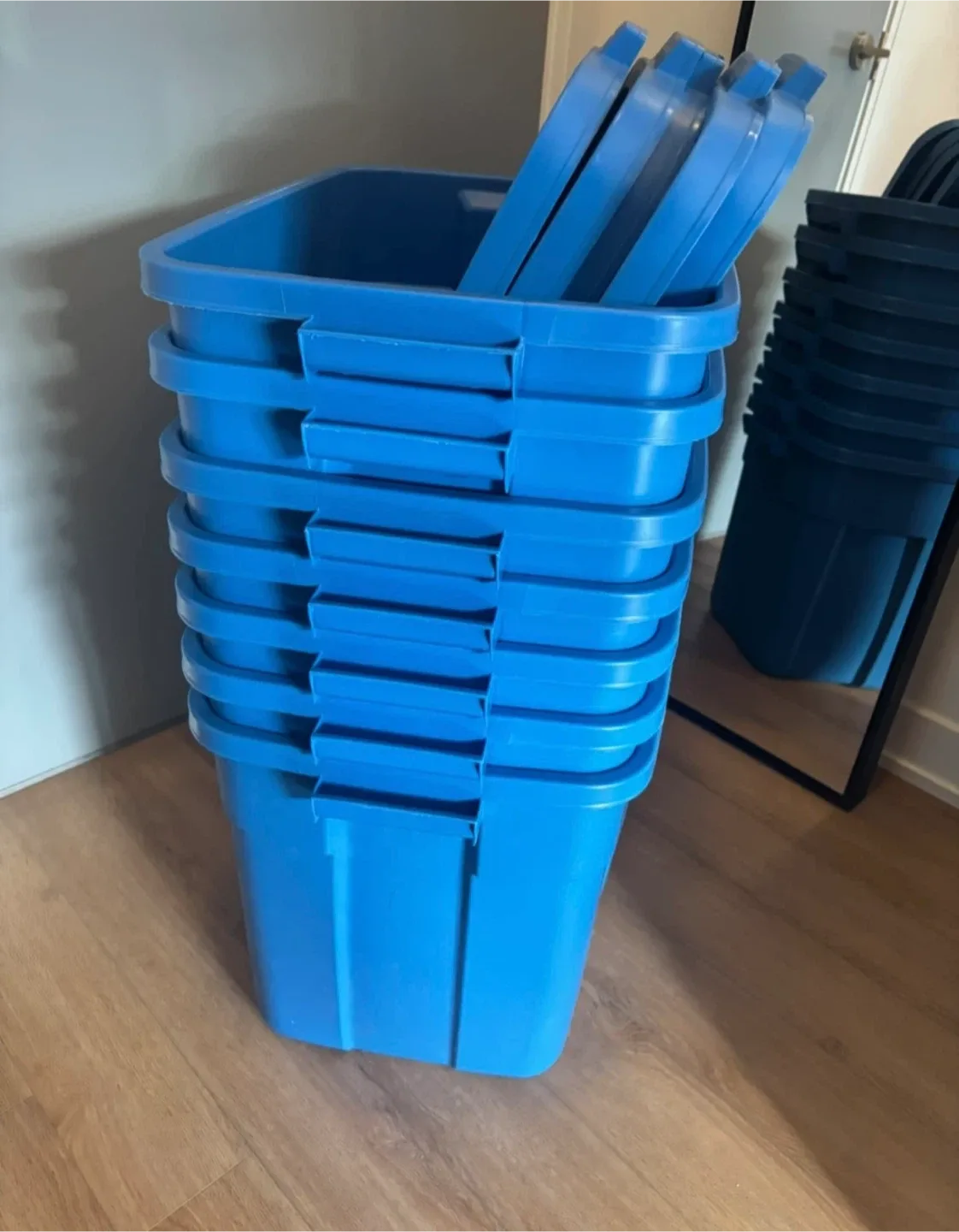 Rubbermaid 68L Stackable Storage Totes $10 each, 8 available thumbnail