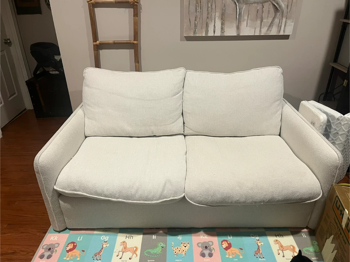 Loveseat Sofa - Light cream