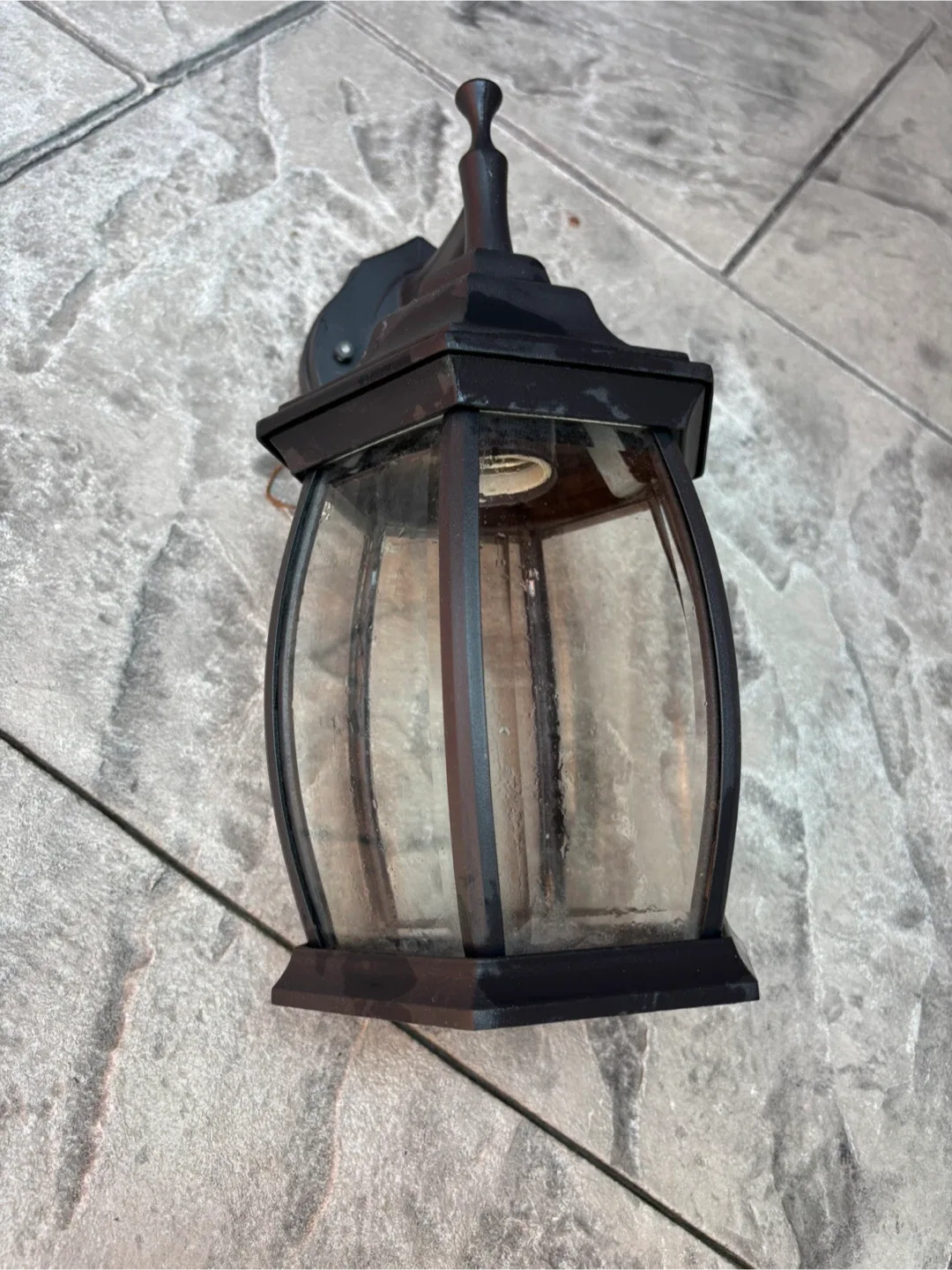 Hampton Bay Black Outdoor Wall Lantern image indicator(2)