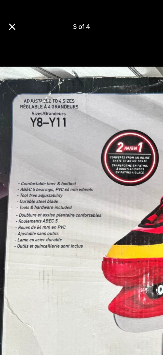 Disney Pixar Cars Adjustable 2-in-1 Skates Y8-Y11 - photo 4