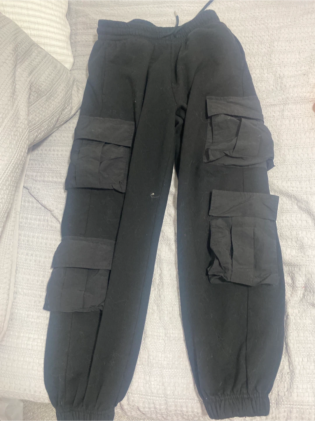 Black Cargo Joggers