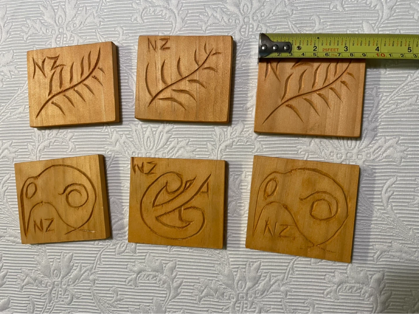 Wooden Coasters with NZ Designs (Set of 6) - photo 2