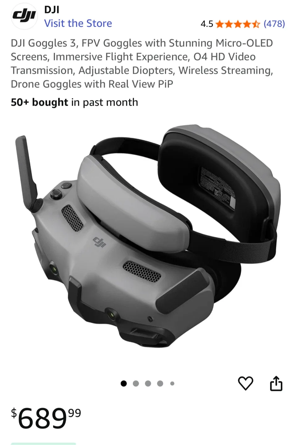 DJI Goggles 3 FPV Drone Goggles thumbnail