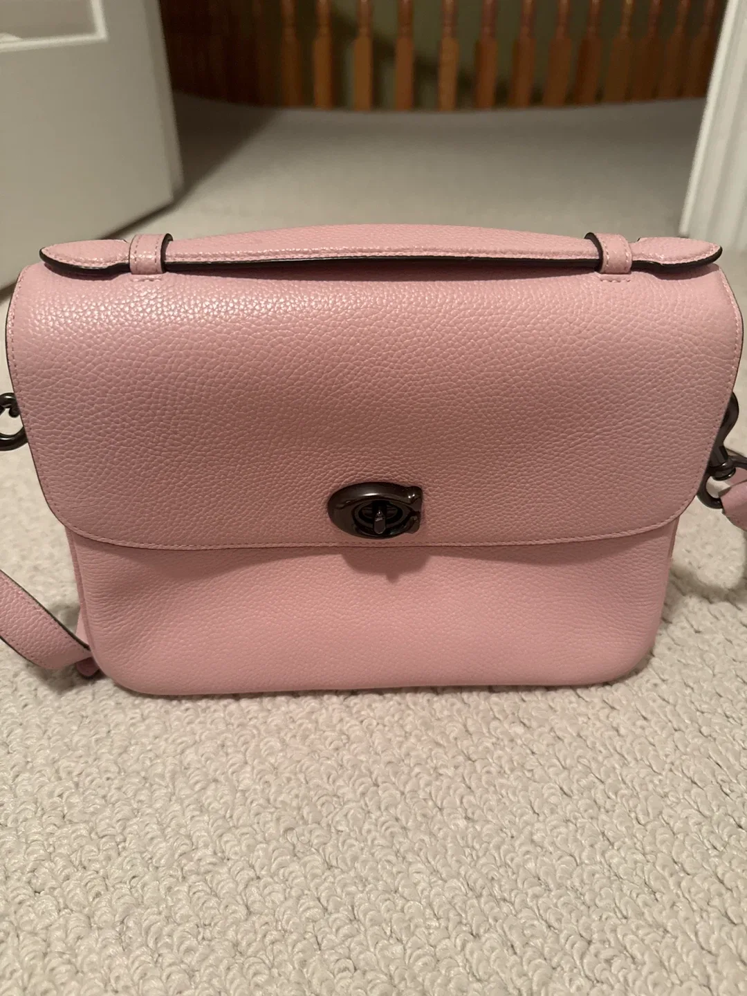 Coach Pink Leather Crossbody Bag thumbnail